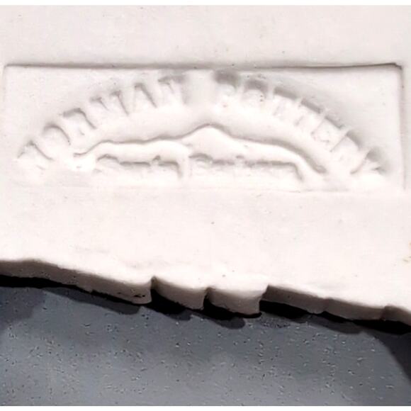 VTG Norman Pottery Porcelain Handpainted Cat Kitten Ornament Signed Off-White - Picture 7 of 7